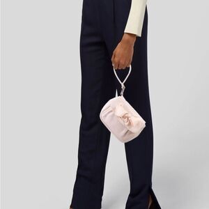 *Marc Jacobs* COQUETTE-GIRL Blush Baby Pink Bow Leather Clutch Wristlet
